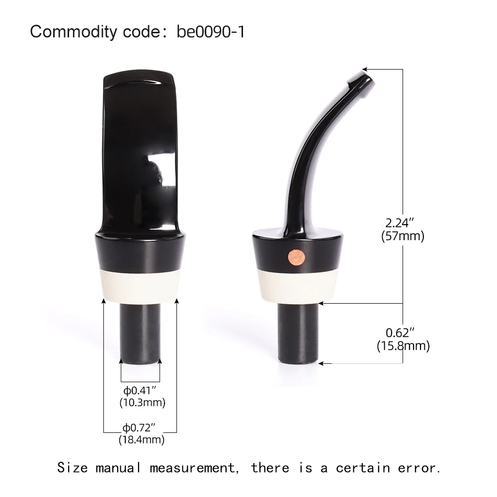 JIBILL 1pc tobacco pipe mouthpiece,  acrylic pipe mouthpiece, tenon outer diameter 10.3mm，pipe mouthpiece outer diameter 18.3mm