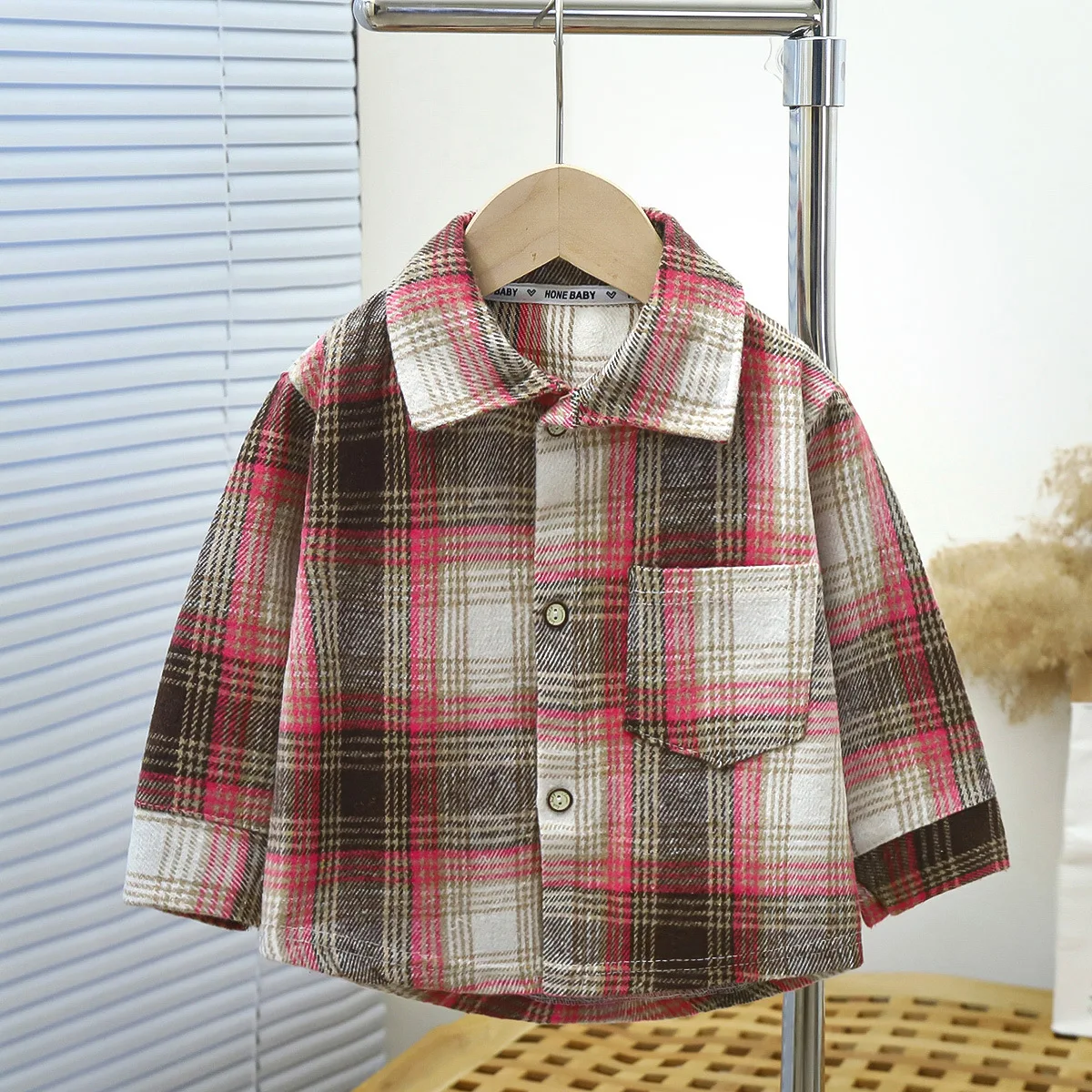 Autumn Baby Boys Thick Shirts Long Sleeve Plaid Shirt for Toddler Girl Spring Kids Cotton Clothes Children\'s Casual Shirts Tops