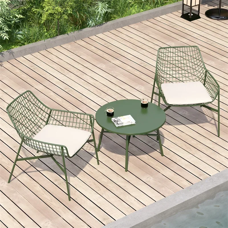 Simple modern hotel outdoor table and chair combination Internet celebrity homestay