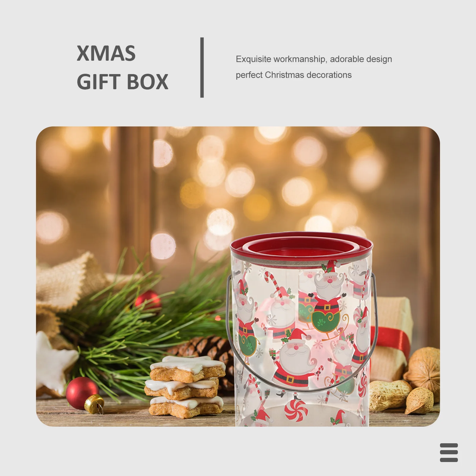 

8 Pcs Cookie Holder Container Portable Food Packing Canister Candy Boxes PET Sealed Round Plastic