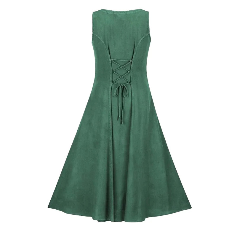 Mittelalterliches Renaissance-Leinenkleid Retro-Hofkleid Rollenspiel-Kostüm Historisches Damenoutfit Bühnenauftrittskleid