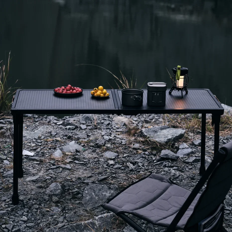 Novo design de mesa dobrável de montanha série mesa de acampamento ao ar livre móveis ao ar livre piquenique cozinhar