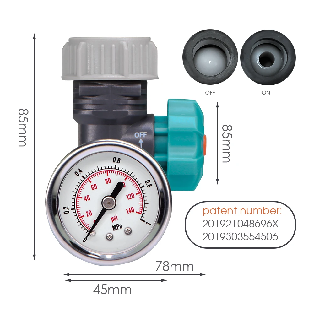 Ogrodowy sterownik nawadniania do szklarni regulowany Regulator ciśnienia wody 3/4 \'\'x OD-6/12/16mm Adapter do rur kranowych