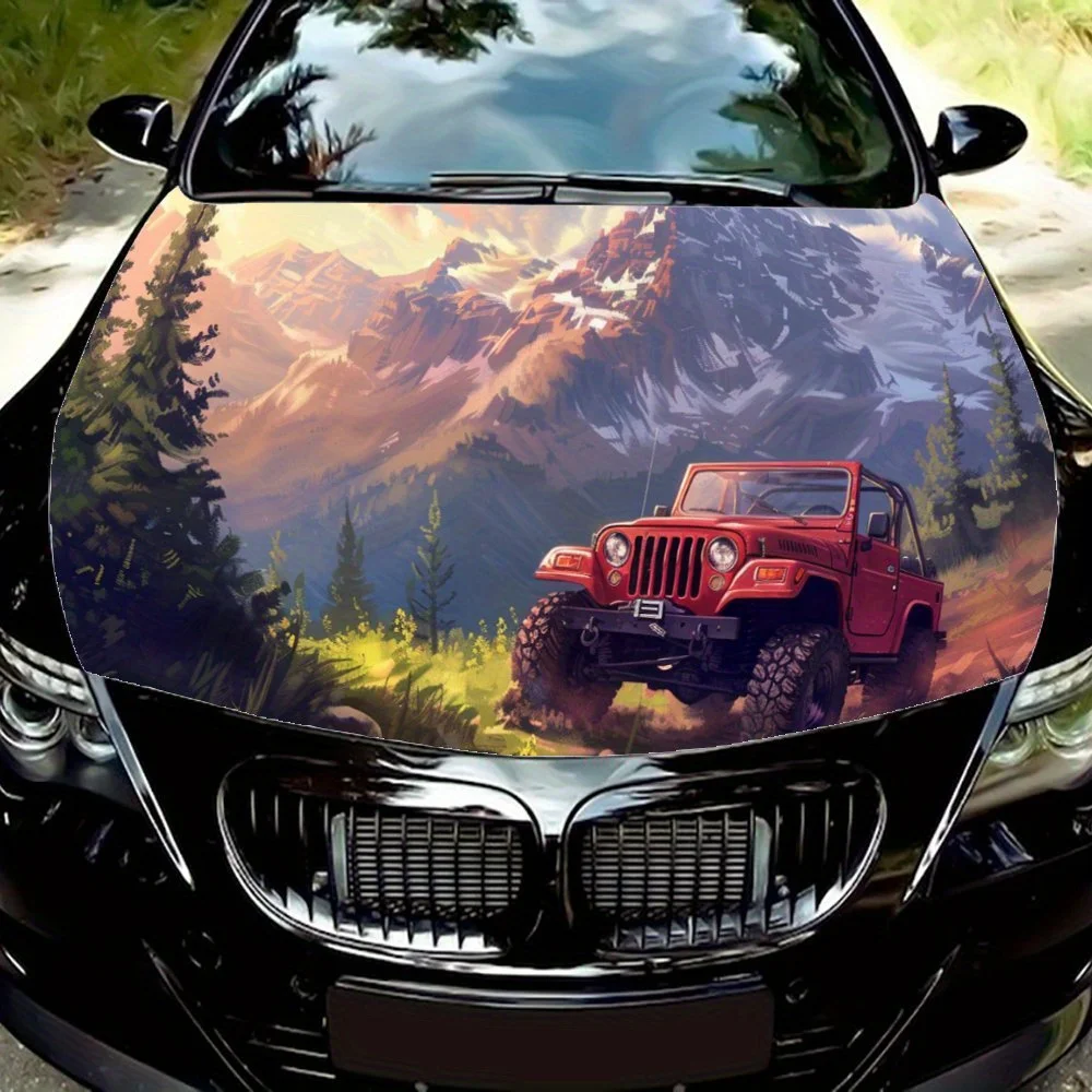 

Открытый исследование внедорожник капот автомобиля обертка цветная виниловая наклейка грузовик графический капот авто аксессуары декоративная наклейка
