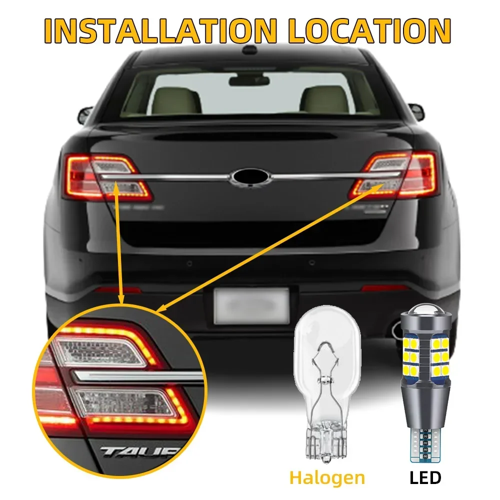 2pcs LED Reverse Light For Ford Taurus Accessories 2013 2014 2015 2016 2017 2018 2019 Backup Back Up Lamp