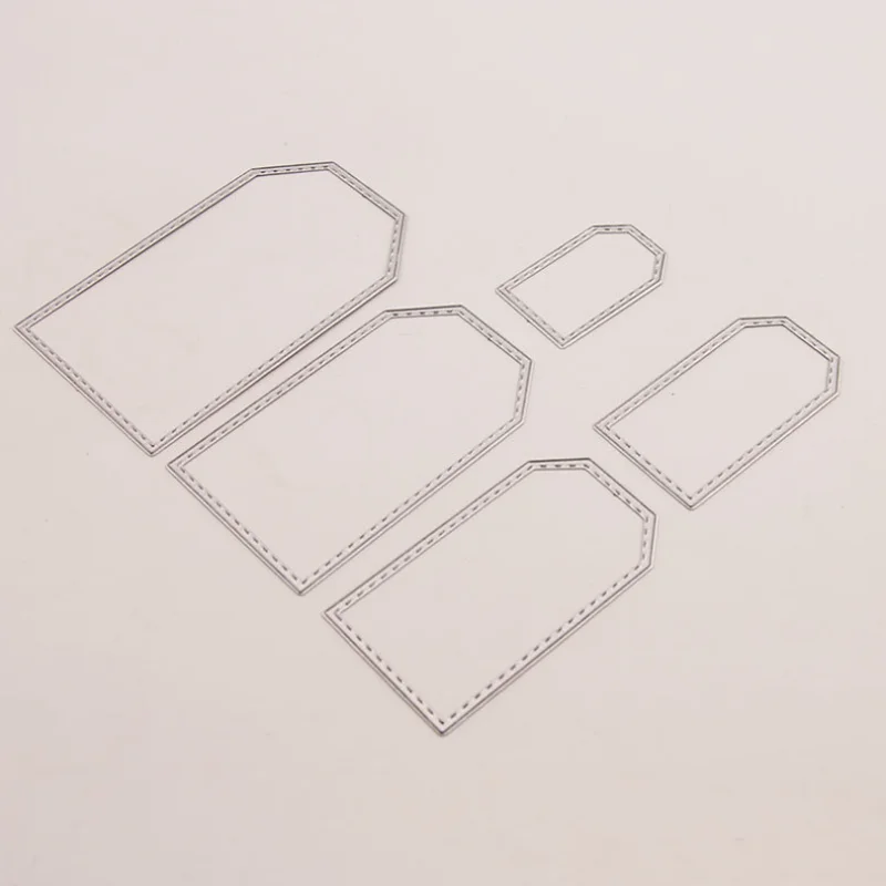 5 pezzi etichetta fustelle in metallo Set fai da te Scrapbooking Album fotografico fustellato festa di nozze creazione di carte artigianali stencil decorativi