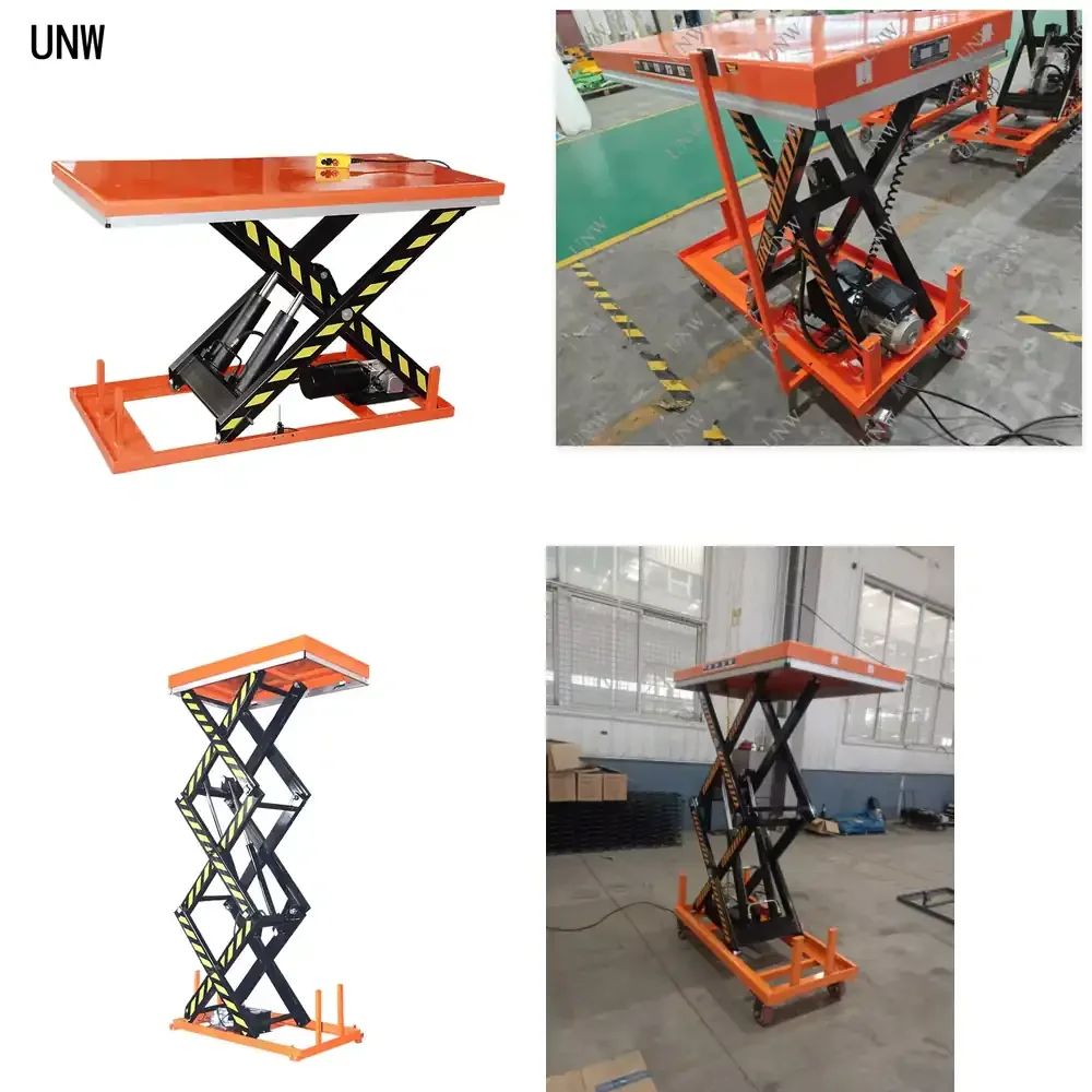 

UNW 500KG 1Ton Customized Steel Platform Hydraulic Scissor Lifter Table Platform