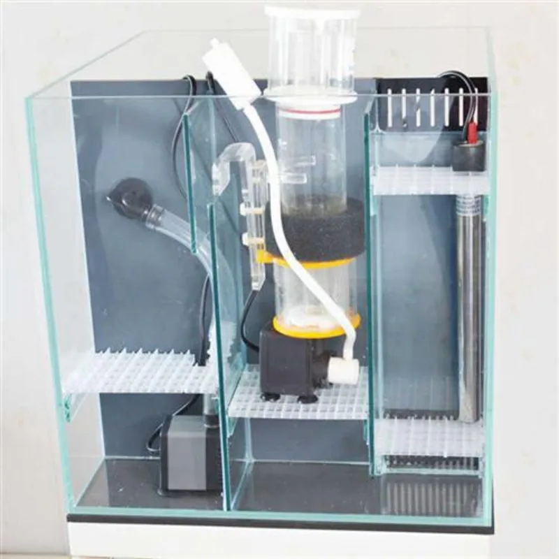 

Аквариум для рыбок-клоунов, маленький морской аквариум, полный комплект, квадратный аквариум для гостиной или офиса.