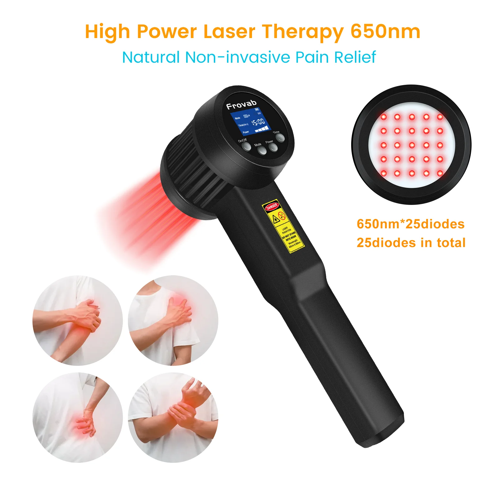 650nm 3 واط الضوء الأحمر جهاز الليزر البارد غير الغازية LLLT العلاج الطبيعي لآلام العضلات المزمنة التهاب المفاصل الإغاثة الاستخدام المنزلي #2
