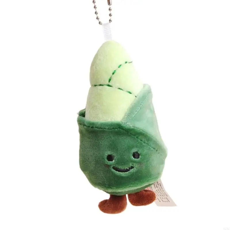 A5YC Fun Vegetable Keychain Plush Pendant Hanging Decoration لمفاتيح السيارات على ظهره
