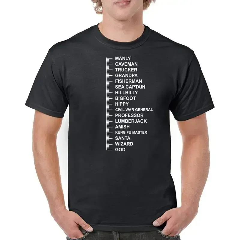 Beard Length Measuring TShirt Funny Beard Ruler Tee Shirt