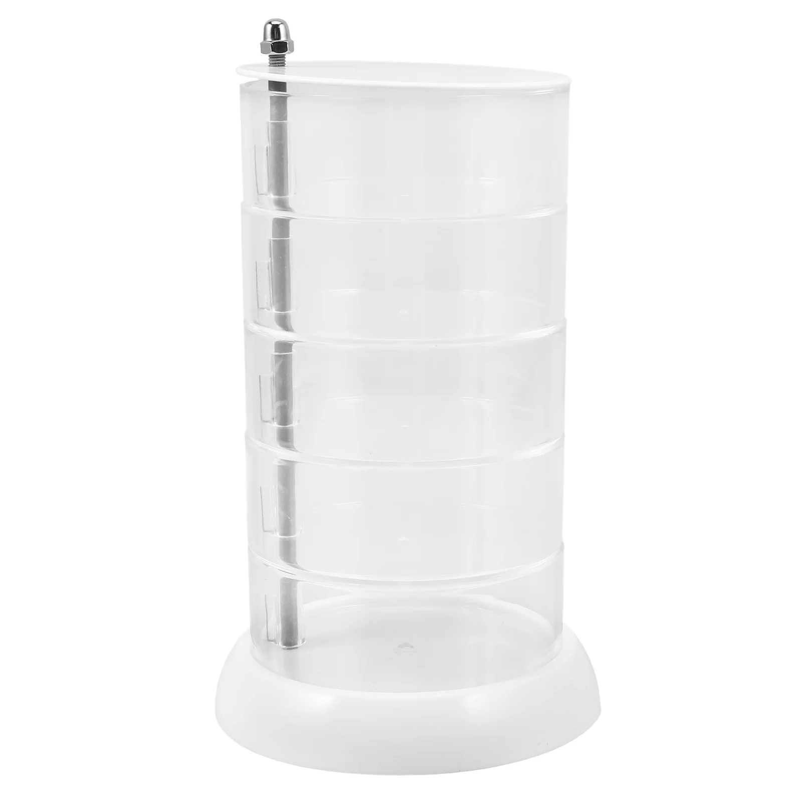 

Rotating Jewelry Shelf Organizer Storage Display Stand Rotatable Toy Rack Figurine Holder Plastic