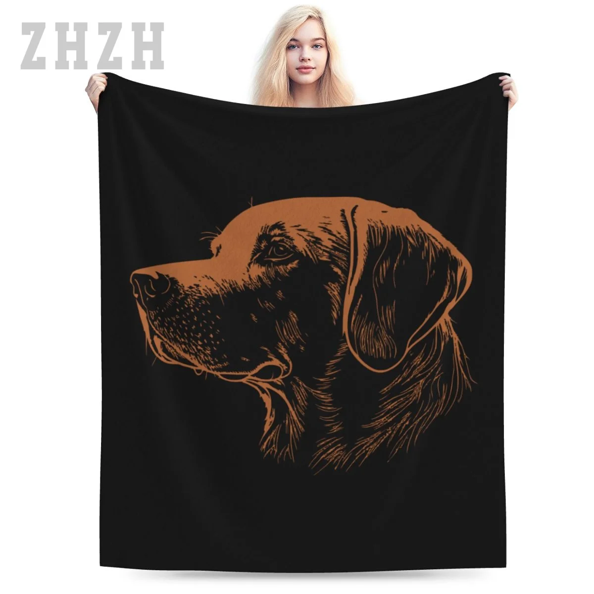 Blanket Labrador Retriever Gifts Lab Dog Flannel Multifunction Camping Sofa Cover Keep Warm