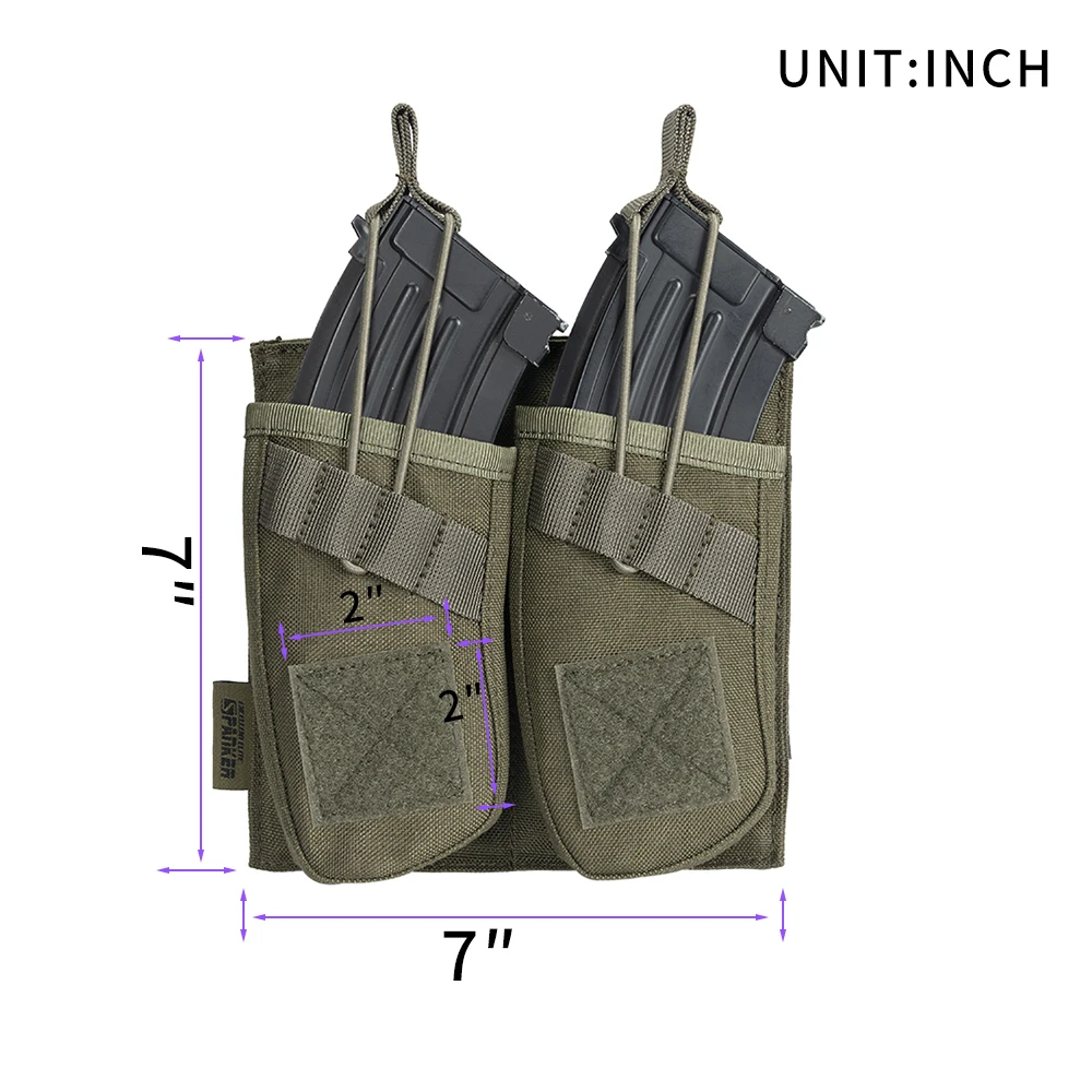 EXCELLENT ELITE SPANKER Tactical Double Magazine Pouch AK Clips Hunting Mag Bag Molle Belt Mag Bag Magazine Pouch