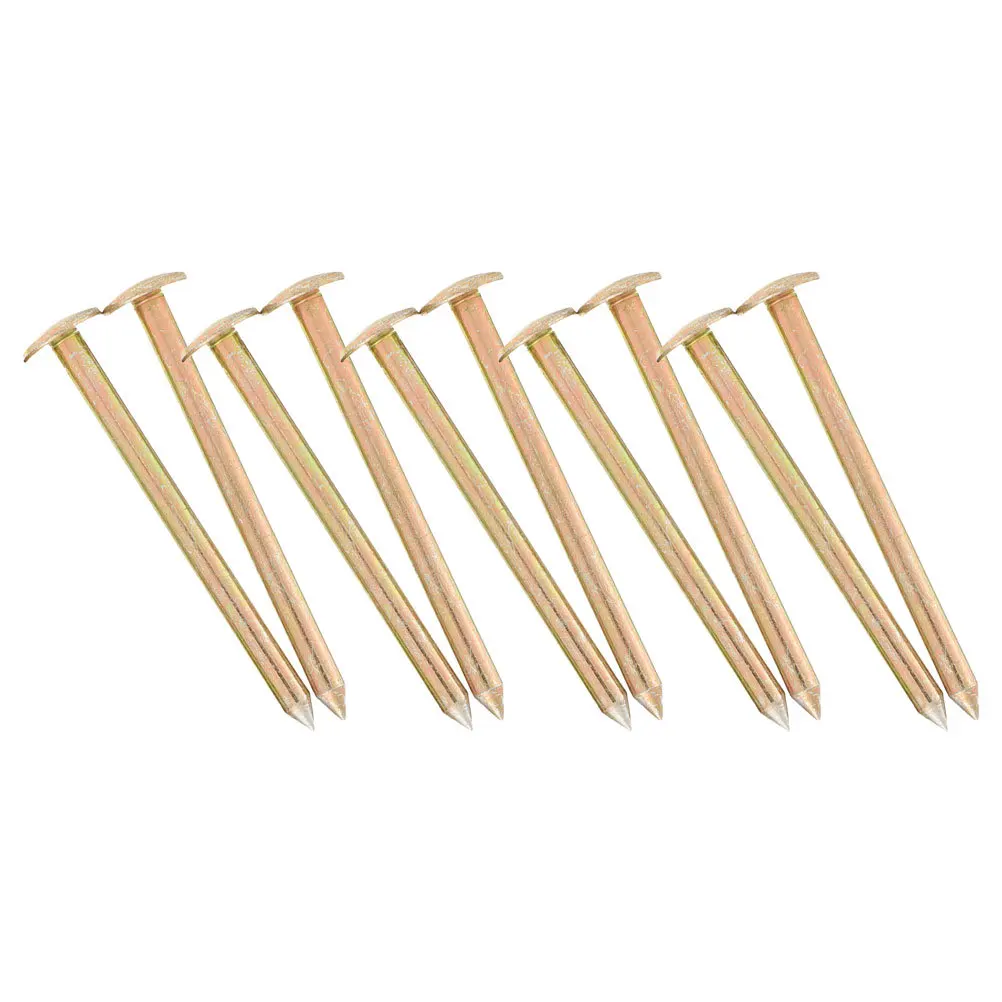 10 قطعة علامة القياس المسامير المجلفن مسح حصص لخط الملكية الأرض علامات في الهواء الطلق أوتاد الأرض المعادن قابلة لإعادة الاستخدام #5