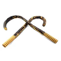 Palo de masaje de cuello y hombros, gancho de caña de ratán, herramienta de masaje de vértebra cervical lumbar, estimulación de punto original