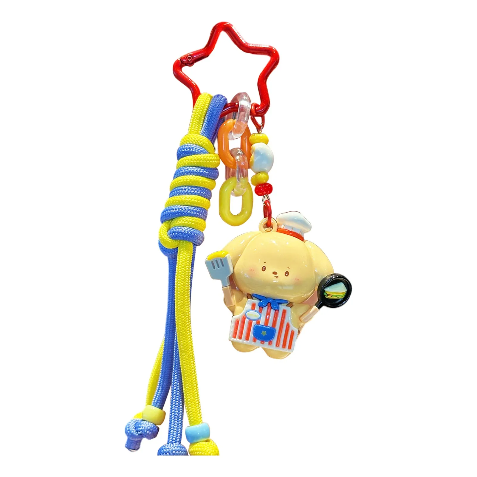 Cucina cucciolo simpatico cartone animato portachiavi ciondolo divertente bambola bambola piccolo ornamento