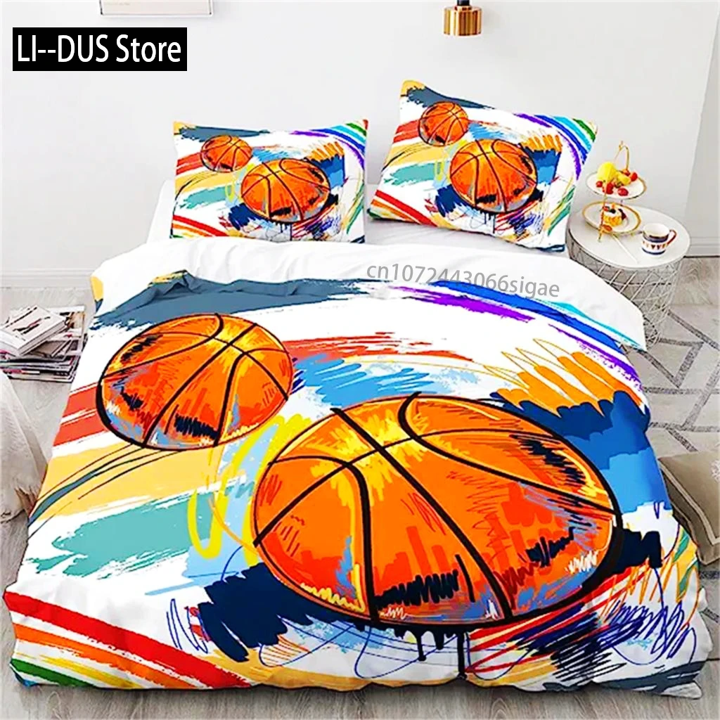 

Duvet Cover Kids Basketball Bedding Set Cool Sport Theme Comforter Cover For Boys Teens Gifts Duvet Cover For Bedroom Decoration