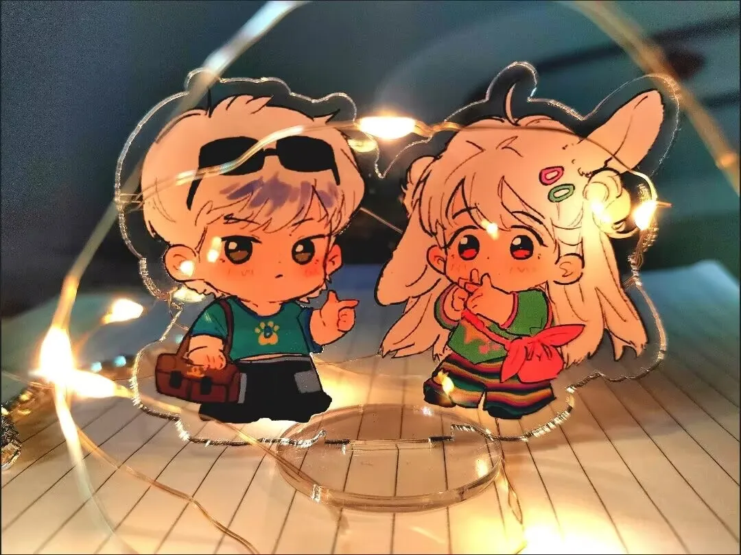 

«Wang Yibo Xiao Zhan» Новое украшение для стола с комиксами Q-версии для подарков на день рождения из акрила со звездой Bo Junyi