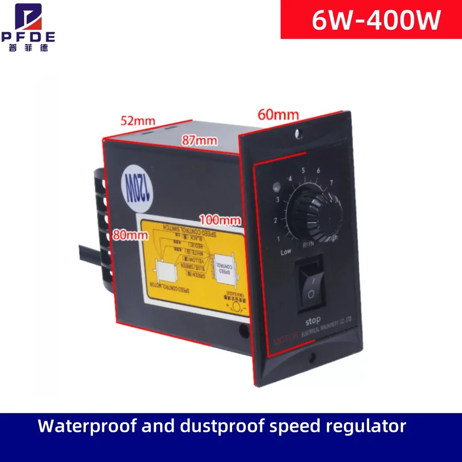 6W-400W AC Motor  Waterproof and dustproof speed regulator  220V Controller Speed Pinpoint Regulator Forward Backward
