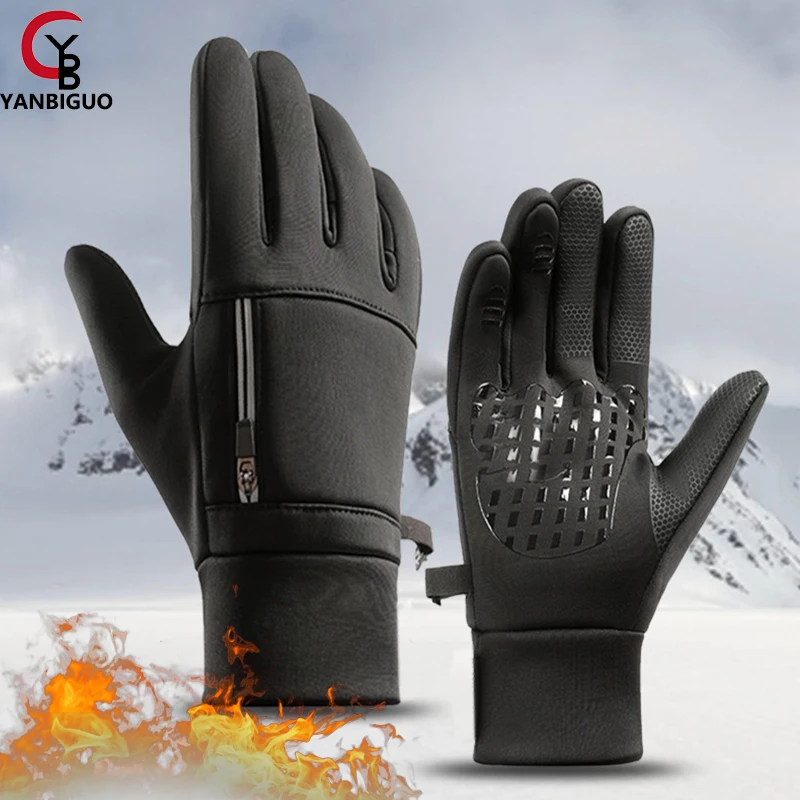

YANBIGUO Winter Gloves for Men Women-Waterproof Thermal Glove for Cold Weather,Warm Gloves for Cycling,Snow,Touchscreen Finger