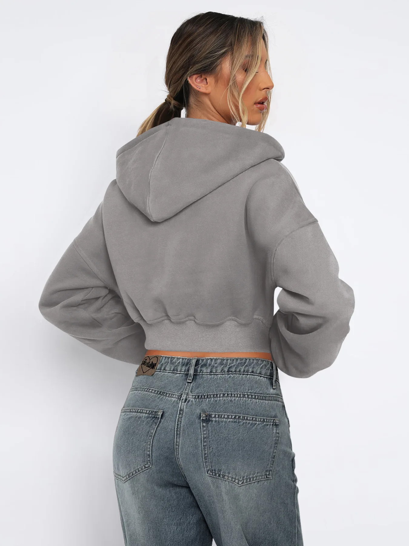 2025 Fall Winter New Arrival Women's Long-Sleeve Hoodie Zip-Up Cardigan Hooded Casual Jacket for Women Y2k Clothing Tops