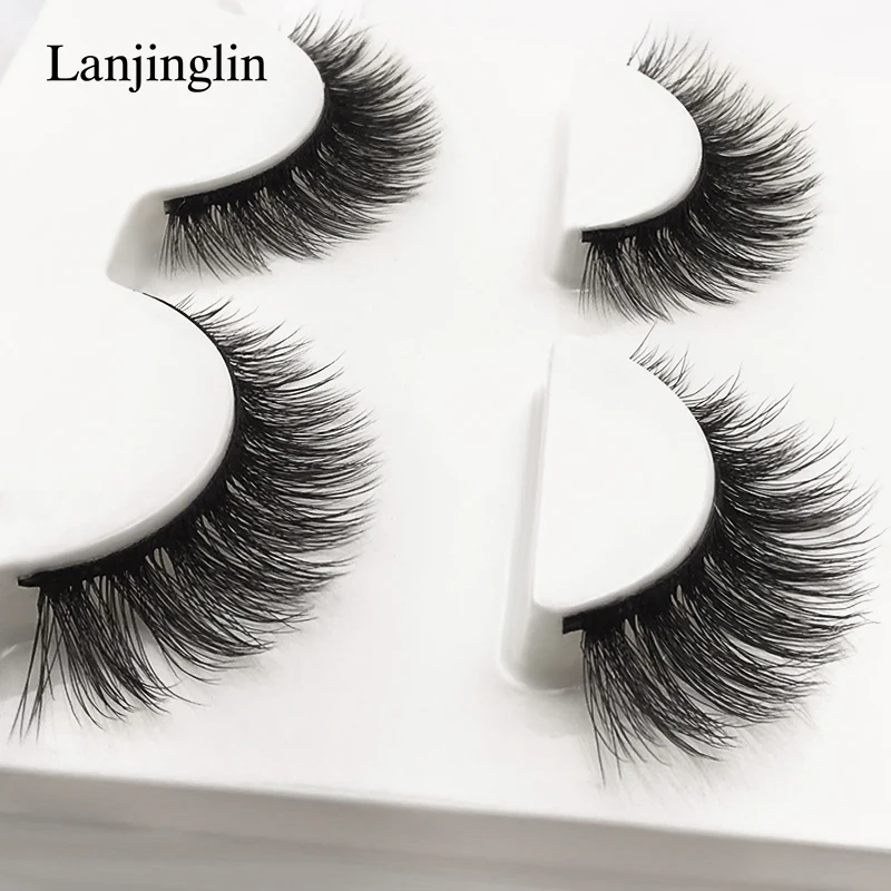 3 Pairs Natural Long False Eyelashes Hot Sale Wispy Fluffy 3D Mink Lashes Cruelty Free Soft Fake Lashes Make up Tools Faux Cils