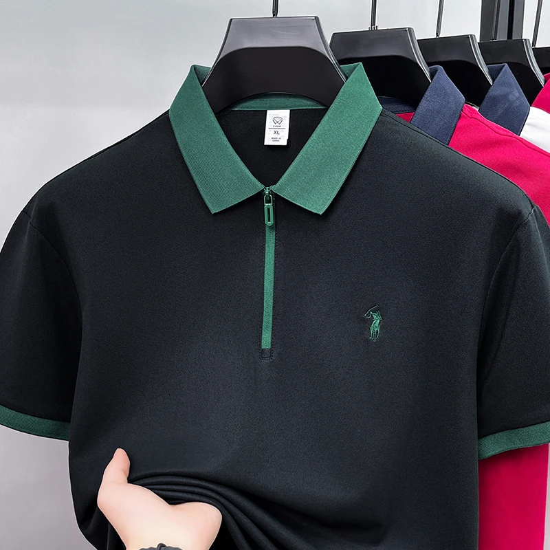

Men's Short Sleeved T-shirt, Business Casual High-end Polo Shirt, Summer New Style, Men's Lapel Top