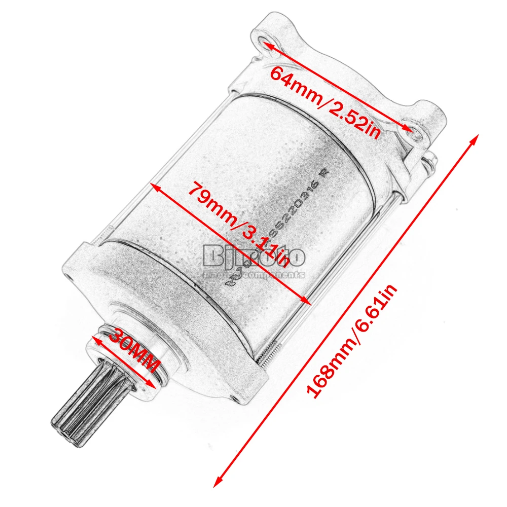 Anlasser für CF-Moto CFMoto UFORCE 600 CFORCE 400 CF400AU ZFORCE 500 CF500US für Linhai ATV M565LT E4 650L PROMAX T3b EFI – Detail 4