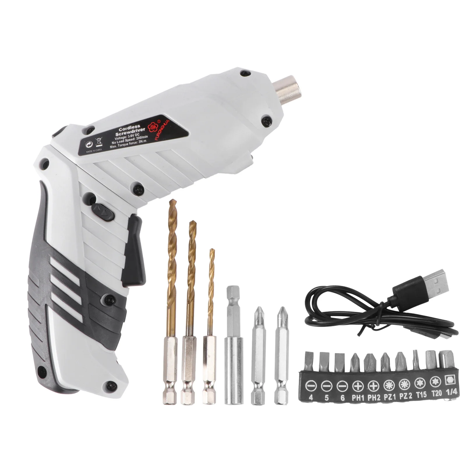 

Electric Impact Driver Rechargeable Drill Screwdriver Set Bits Cordless Portable Twist