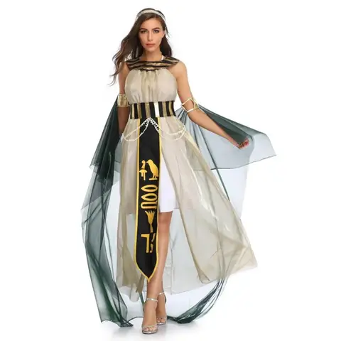 NU Halloween Costumes Ancient Egypt Egyptian Pharaoh King Empress Cleopatra Queen Costume Cosplay Clothing For Men Women UN