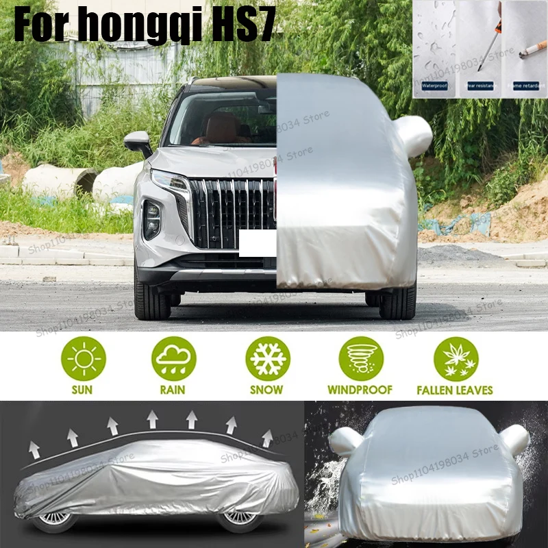 

For hongqi HS7 Auto parts Anti snow Anti dust Sunscreen Anti-uv Anti peeling paint And Anti Rainwater 210t car cover Car cover