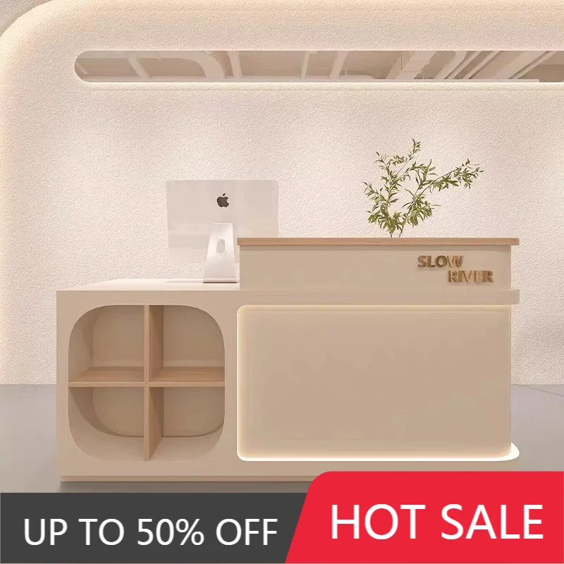 Beauty Italian Reception Desks Luxury Decorations Modern Hair Salon Simple Modern Cashier Trendy Office Commercial Furniture