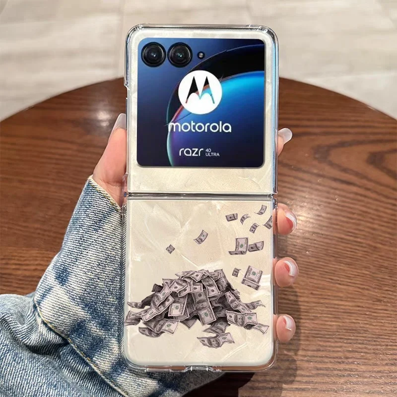 حافظة هاتف Get Rich Fa Cai لهاتف Motorola Razr 50 Ultra 40 60 Ultra Razr Plus 2025 2024 2023 غطاء صلب قابل للطي