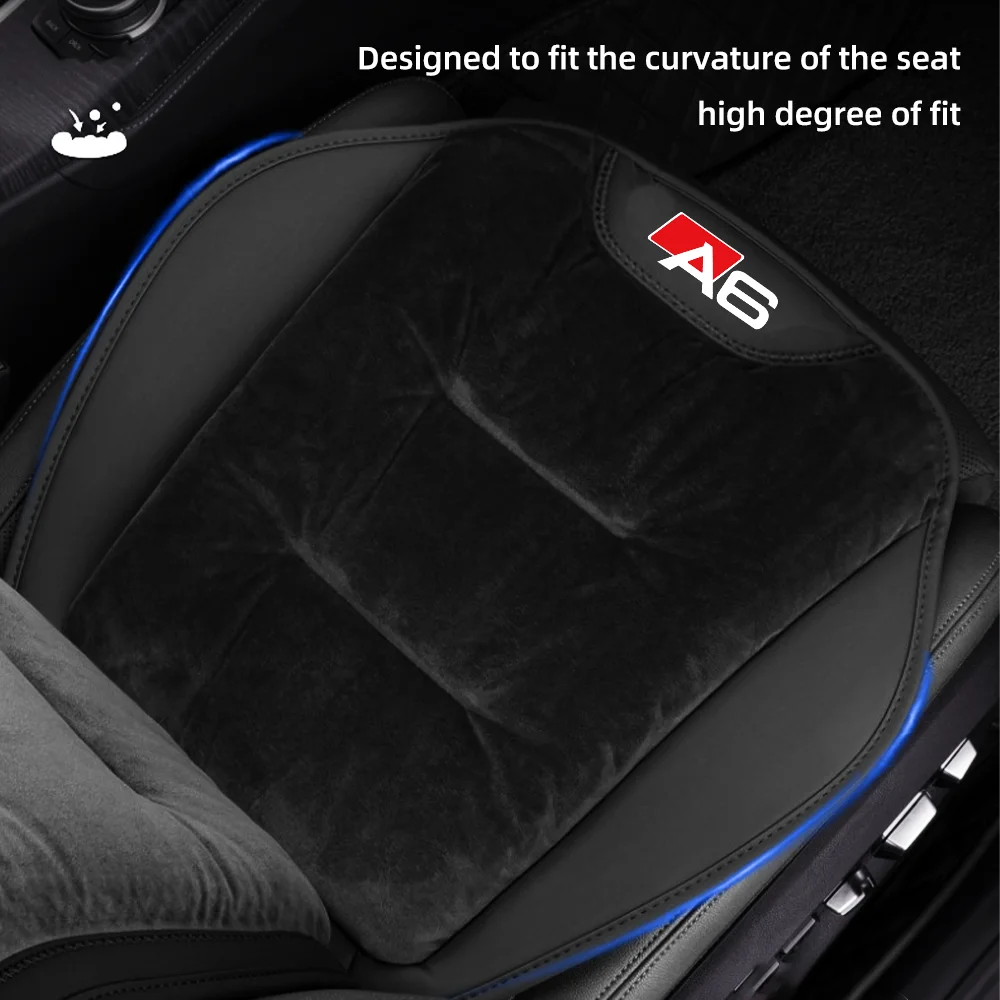 

For Audi A6 Flannel Car Seat Cover Winter Warm Plush Front/Rear Car Seat Cushion Chair Protection Pad Auto Interior Accessories