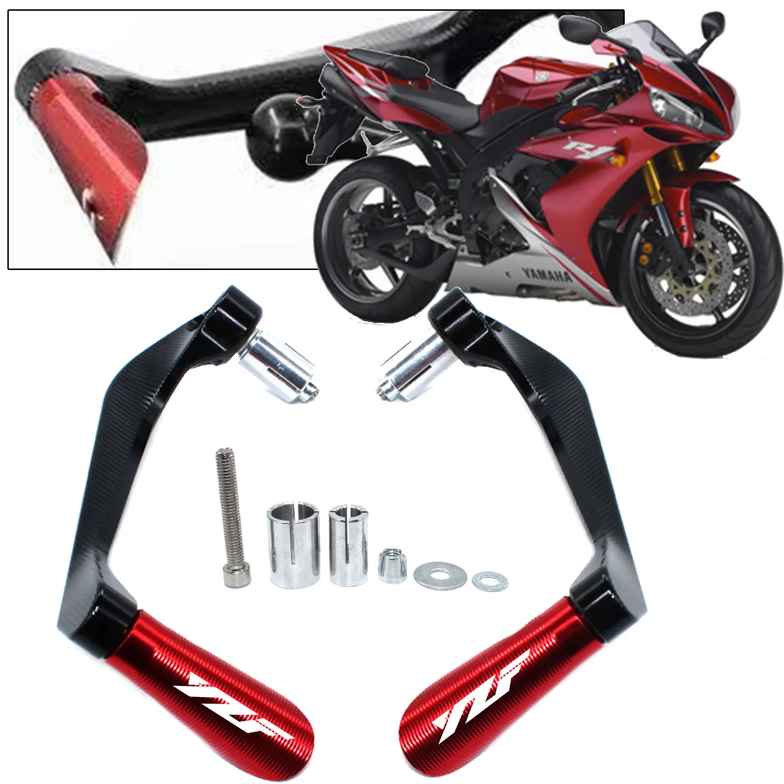 YZF Logo Motorcycle Handlebar Grips Guard Brake Clutch Levers Protector For YZF R1 R3 R6 R15 R125 R25 Accessories