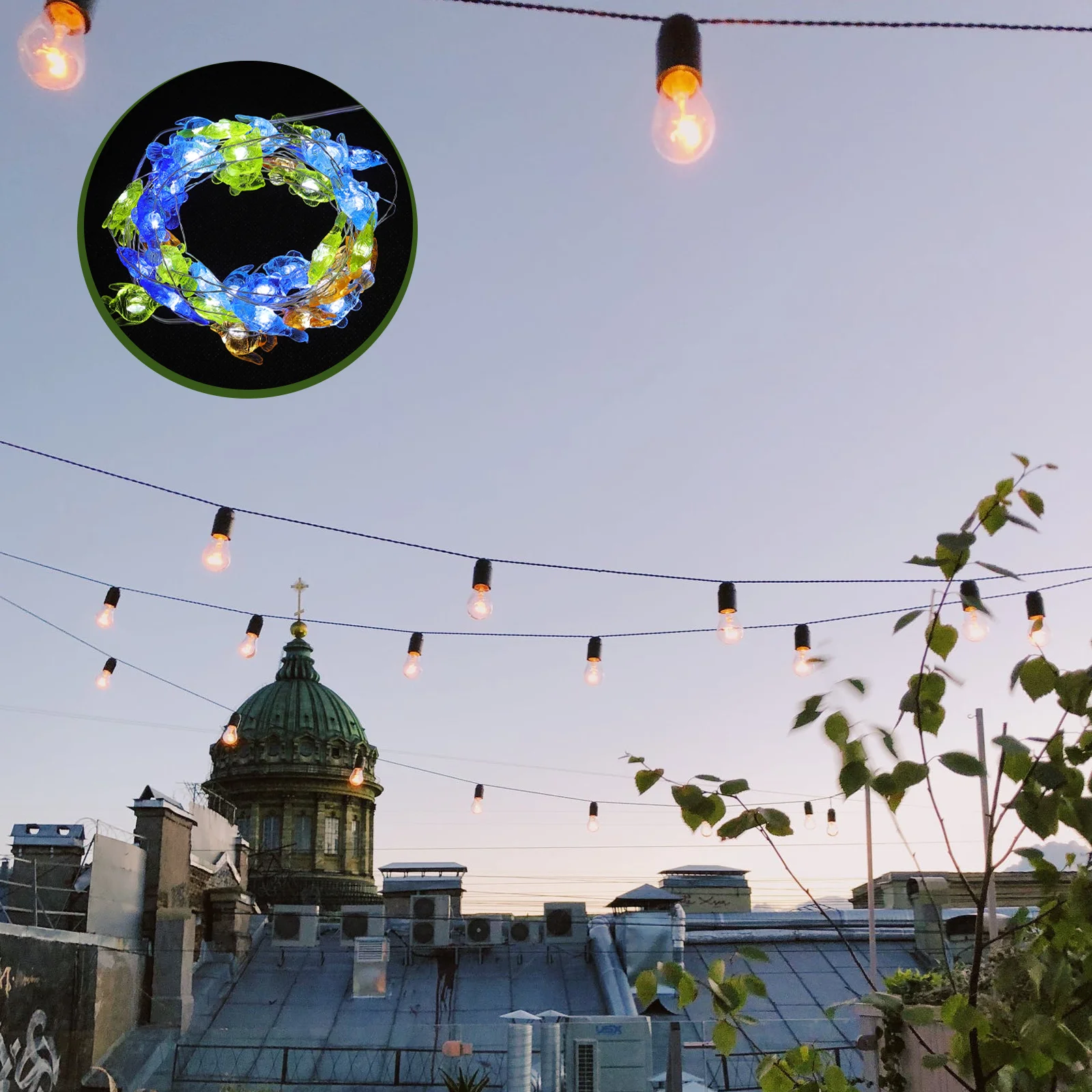 1 قطعة الأسماك الاكريليك LED سلسلة ضوء البحرية موضوع جميل مصباح للزينة لغرفة نوم في الهواء الطلق ديكور منزلي للحفلات #3