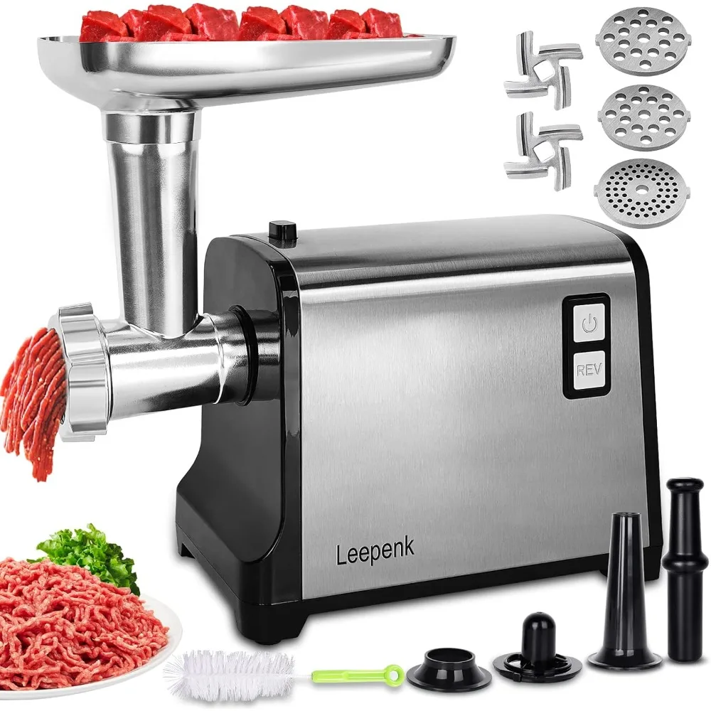 Meat Grinder Electric 2600W Max Heavy Duty Meat Mincer Machine,Stainless Steel Electric Meat Grinder with Safe Reverse Function