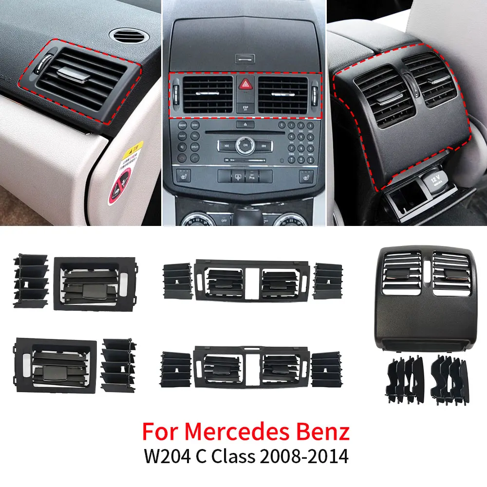 

Car Front Rear AC Air Vent Grille Panel Cover Replacement Accessory For Mercedes Benz C Class W204 2008-2010 C180 C200 C220 C300