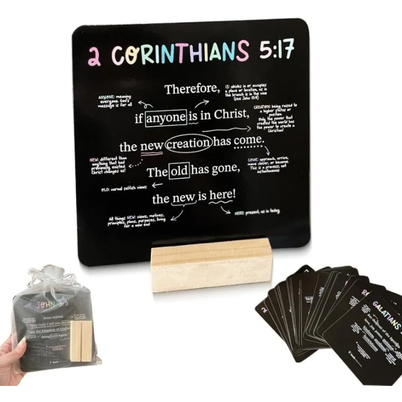 52 carte delle scritte Versetti della Bibbia per ogni settimana dell'anno Versetto della Bibbia Schede di memoria Insegnamento della scuola domenicale Regali della Bibbia cristiana