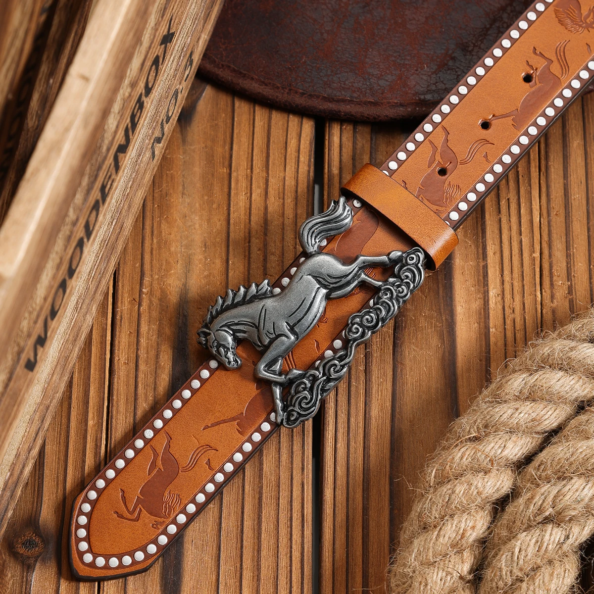 Ein PU-Gürtel für Damen und Herren, der den Stil von Western-Denim und Retro vereint, ist perfekt für alltägliche Freizeitausflüge. – Detail 12