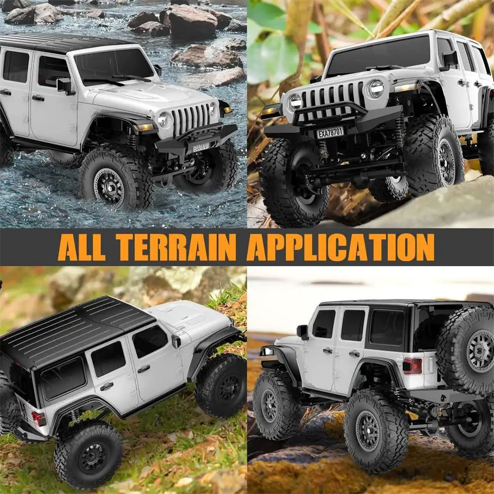 EXHOBBY 787-1 RTR 1/24 2.4G 4WD RC Car Rock Crawler LED Light Off-Road Climbing Truck Vehicles Models Toys Gifts Two Batteries