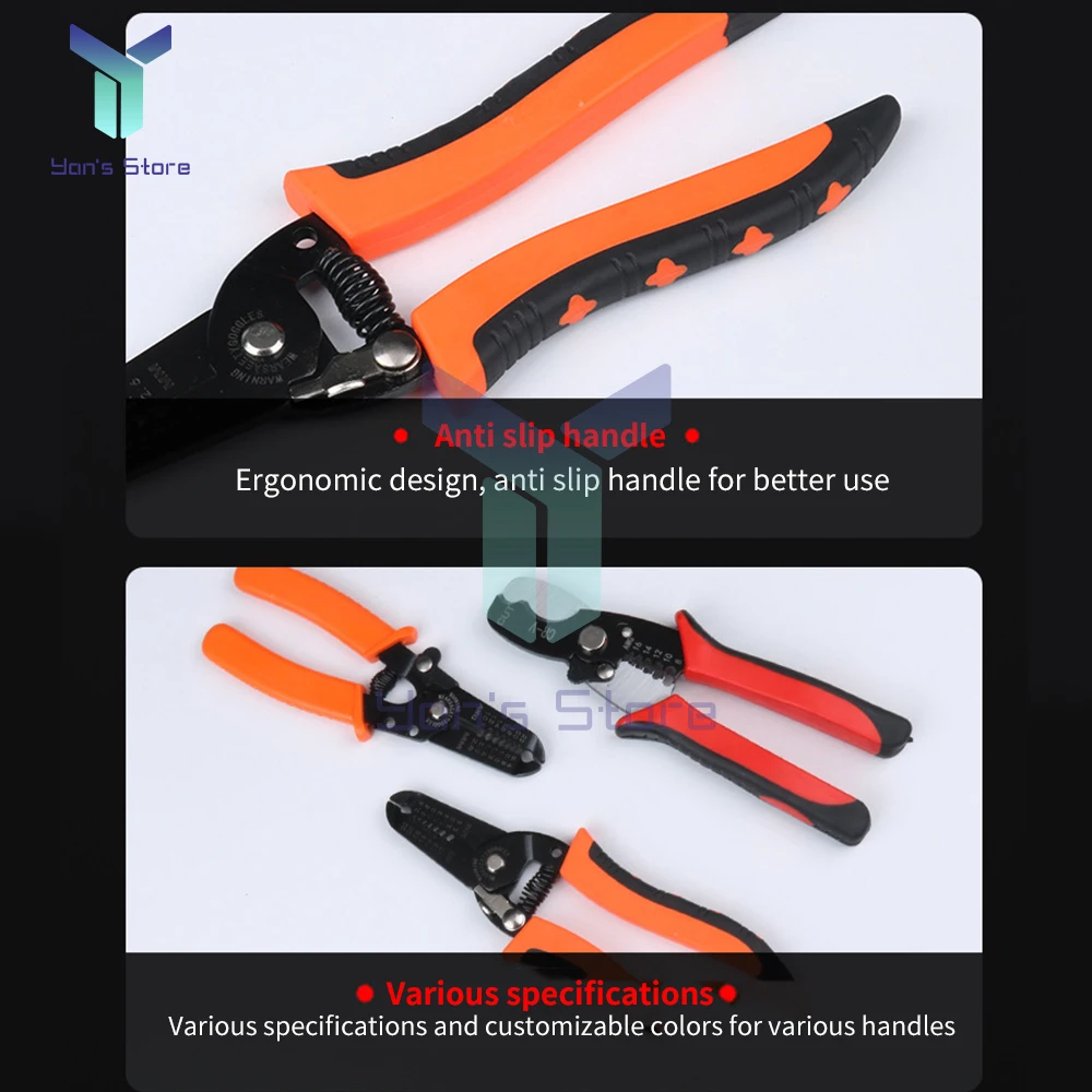 1Pcs Multifunctional Wire Strippers Cable 160mm 180mm Electrical Tools Wire Stripping Pliers Cable Crimping Pliers Wire Stripper