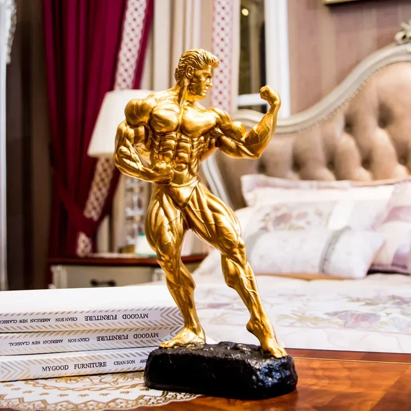 

Fitness Muscle Man Sets Up Bodybuilding Sports Competition Trophies Boxing Figures Statues Sculptures Gym Decorations Gift