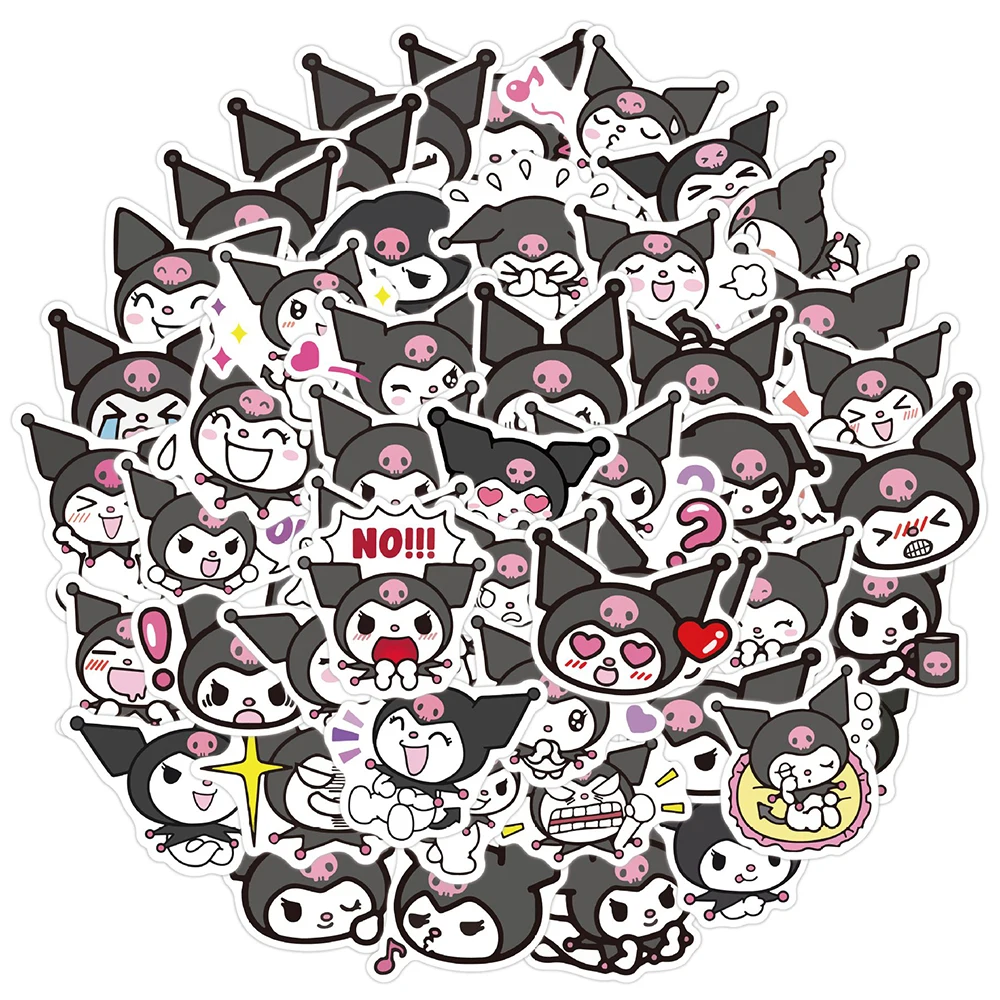 Sanrio My Melody-pegatinas de Anime Kuromi para niños, calcomanía de dibujos animados para juguetes, teléfono, Maleta, portátil, 10/30/50 piezas