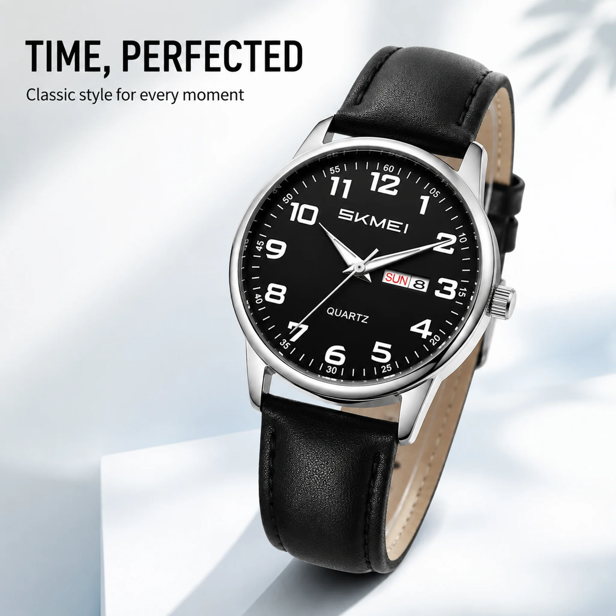 SKMEI Fashion Design Waterproof Watch Simple Quartz Movement Watches For Men Women Students Date Week Wristwatches Reloj Hombre