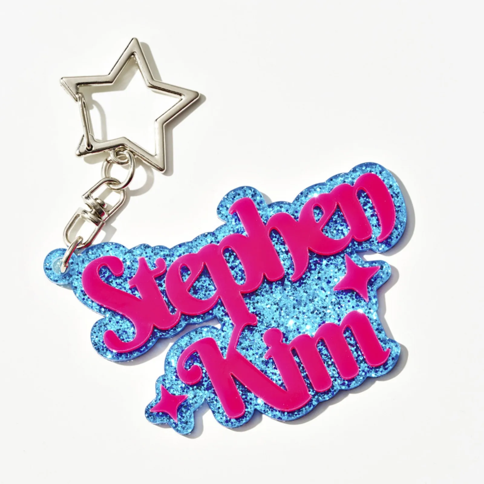 Double Layer Acrylic Keychain for Women, Punk Charm