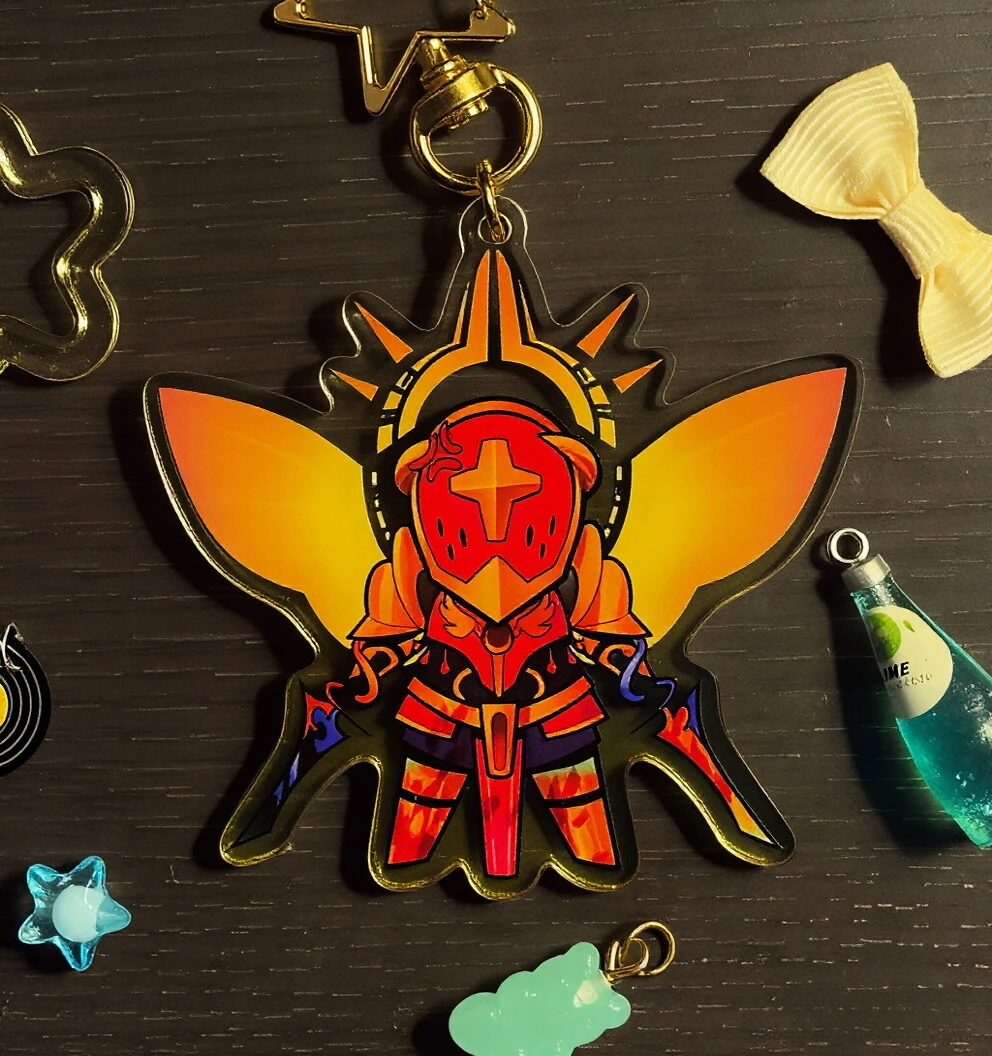 ULTRAKILL 2” Gabriel Reversible Acrylic Keychain Charm Anime Cartoon Collection Toys Gift for Friend