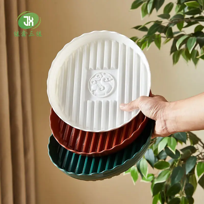 Ventilated Flower Pot Tray Thickened Resin Durable Plant Saucer for Home Decor