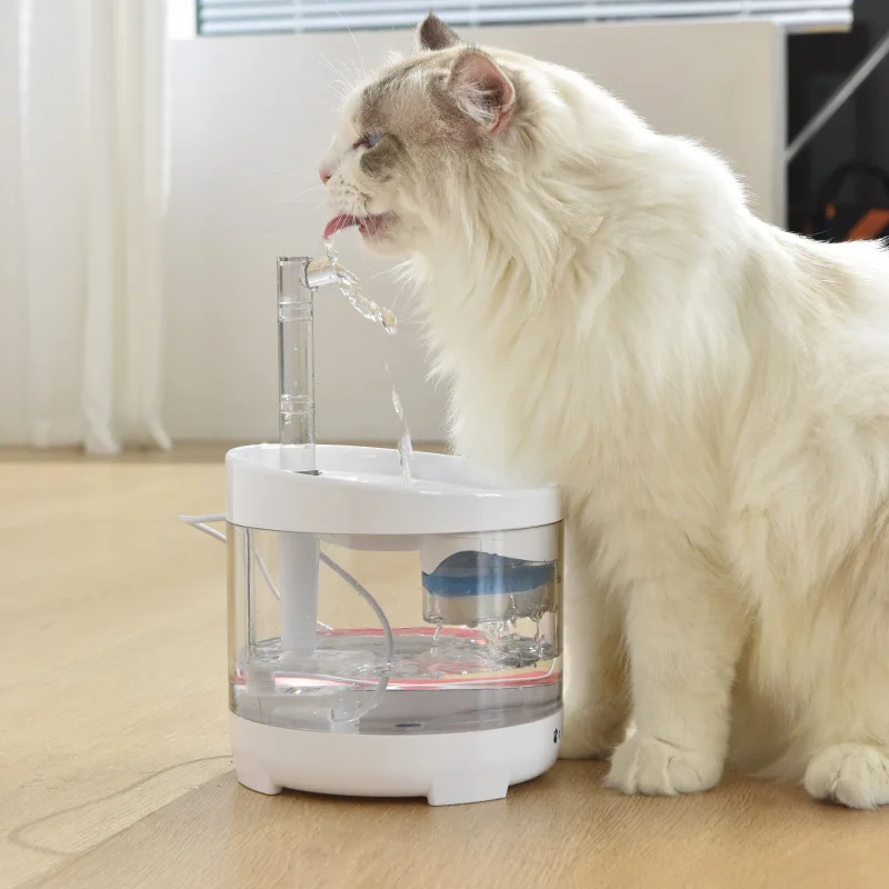 

Cat Automatic Feeder 1.6L Pet Water Fountain Self Circulating Filters Big Volume Intelligent Pet Supplies Dog Water Bottle White